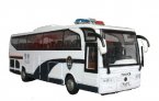 1:50 Scale White Police Bus Theme Five Opening Doors Bus Toy