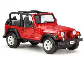 1:27 Scale Red / Black /Khaki Maisto Diecast Jeep Rubicon Model