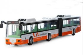 Large Scale Green /Orange / Blue Kid Diecast Articulated Bus Toy