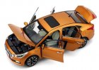 1:18 Scale Orange / White Diecast Hyundai Verna Model