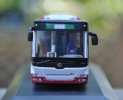 Gray-Red 1:64 Scale Diecast HuangHai Beijing City Bus Model