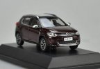 White / Brown 1:43 Scale Diecast Citroen C3-XR Model