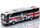 White-Red England National Football Team Diecast Coach Bus Toy