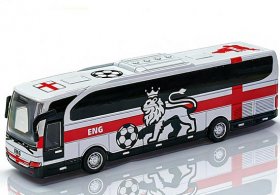 White-Red England National Football Team Diecast Coach Bus Toy