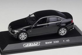 Black 1:43 Scale Welly Diecast BMW 330i Model