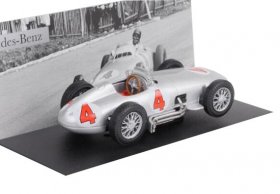 Silver 1:43 IXO 1954 Mercedes-Benz W 196 R Racing Car Model