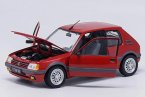 1:18 Scale NOREV Red Diecast 1991 Peugeot 205 GTI Model