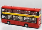 1:48 Scale Helix Ultra Orange Kids Diecast Double Decker Bus Toy