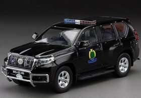 Black 1:43 Police Diecast 2018 Toyota Land Cruiser Prado Model