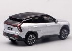 1:64 Scale Silver / Blue Diecast 2023 Geely Boyue L SUV Model