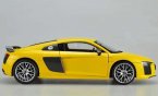 1:18 Scale Yellow / Gray Diecast Audi R8 V10 Plus Model