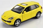 Kids 1:32 Green / Blue / Yellow Diecast Porsche Cayenne Toy