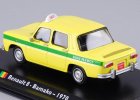 Yellow 1:43 Scale Diecast 1970 Renault 8 Taxi Model