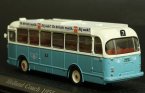 White-Blue 1:76 Scale Die-cast Holland Coach 1955 City Bus Model