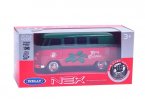 Red-Green 1:36 Merry Christmas Welly Diecast VW T1 Bus Toy