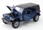 1:32 Scale Blue / Red / Black Diecast Jeep Wrangler Sahara Toy
