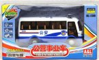 1:50 Scale Kids Pull-back Function White-Blue Police Bus Toy