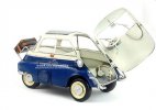 1:10 Scale Red / Blue Retro Tinplate 1957 BMW Isetta Model