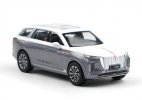 White-Gray 1:64 Scale Diecast Hongqi E-HS9 SUV Model