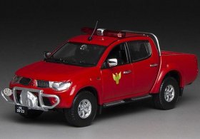 Red 1:43 Macau Dept. Diecast Mitsubishi Triton L200 Pickup Model