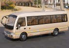 1:24 Scale Champagne Diecast JMCG Jingma Coaster Bus Model