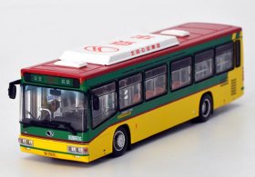 1:64 Scale Red-Orange Diecast Jinghua BK6111 City Bus Model