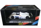 White 1:43 JADI Diecast BMW V12 LMR LE MANS 99 Model