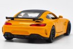 White / Yellow 1:36 Welly Diecast Mercedes Benz AMG GT R Toy