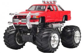 Red / White 1:24 Welly Big Wheels Die-cast Dodge RAM 1500 Model