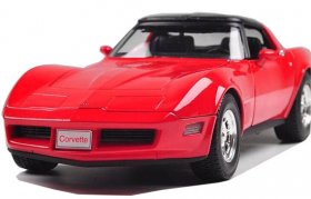 Black /White /Silver /Red 1:18 Diecast Chevrolet Corvette Model