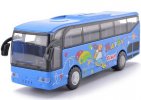 Pull-Back Function Kids Red / Blue /Yellow Die-Cast Tour Bus Toy