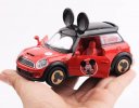 Blue / Red Kids 1:32 Scale Mickey Diecast Mini Cooper Car Toy