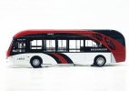 1:43 Scale Red-White Diecast Yinlong Beijing City Bus Toy