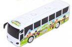 Kids White / Red / Green Plastics Electric Tour Bus Toy