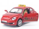 Kids 1:28 Scale Diecast VW New Beetle Taxi Toy