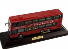 Yellow / Red 1:42 Scale Diecast WUZHOULONG Double-Deck Bus