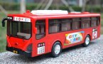 Large Scale Green / Yellow Kids Plastics City Bus Toy