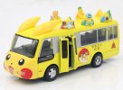 Kids Yellow Pull-Back Function Lovely Pikachu Diecast School Bus