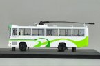 1:76 Scale White NO.6 Diecast Shanghai Trolley Bus Model