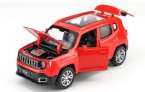 Kids Red / Blue / White 1:32 Scale Diecast Jeep Renegade Toy