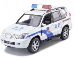 White Kids 1:32 Scale Police Toyota LAND CRUISER PRADO Toy