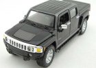 Black / Red 1:26 Diecast 2009 Hummer H3T Pickup Truck Model