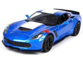 1:24 Blue Diecast 2017 Chevrolet Corvette Grand Sport Model