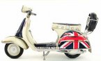 Union Jack Painting Retro 1:8 Tinplate Vespa Scooter Model