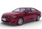 1:18 Scale Red / White Diecast 2019 Peugeot 508L Car Model