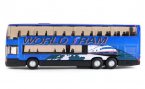 Blue Diecast Mercedes Benz MB O 404 DD Double Decker Bus Toy