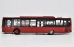 Wine Red 1:42 Scale Die-Cast YuTong City Bus Model