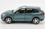 Kids 1:32 Green / Blue / Yellow Diecast Porsche Cayenne Toy