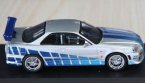 Silver-Blue 1:43 Greenlight Diecast Nissan SKYLINE GT-R Model