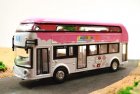 Pink-White Kids Hello Kitty Diecast Double Decker Bus Toy